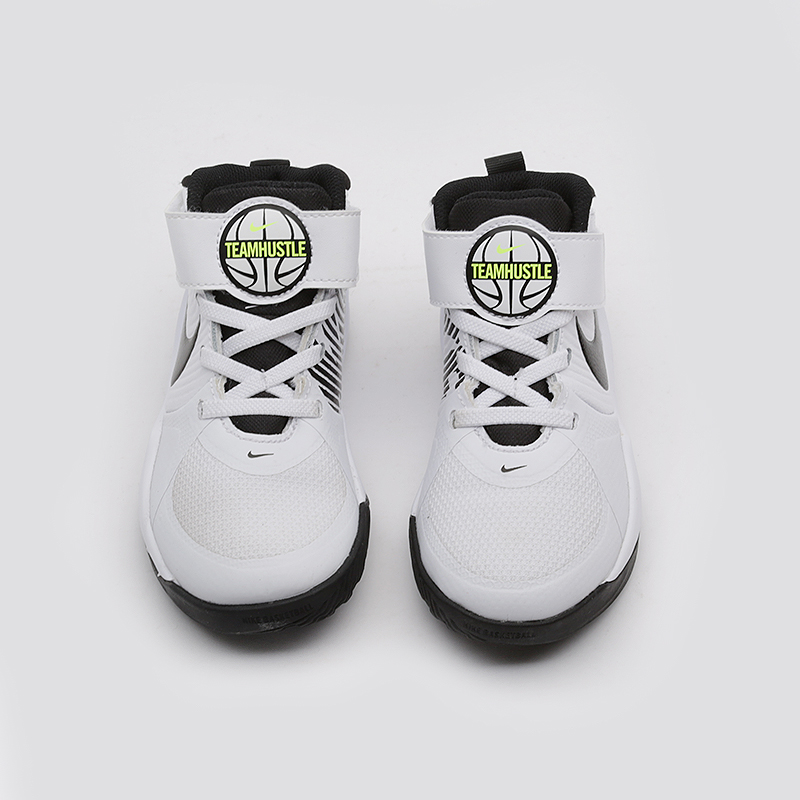 детские белые баскетбольные кроссовки Nike Team Hustle D 9 PS AQ4225-100 - цена, описание, фото 3